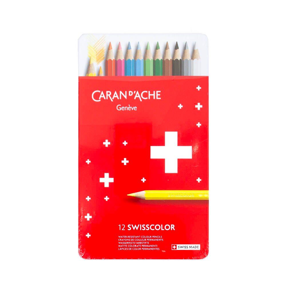 Colored Pencils, Art & School, Caran D'Ache, Swisscolor, Set, 12 piece, 1016992